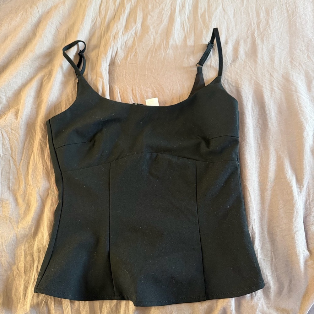 H&M Black Slim Cami with Adjustable Straps